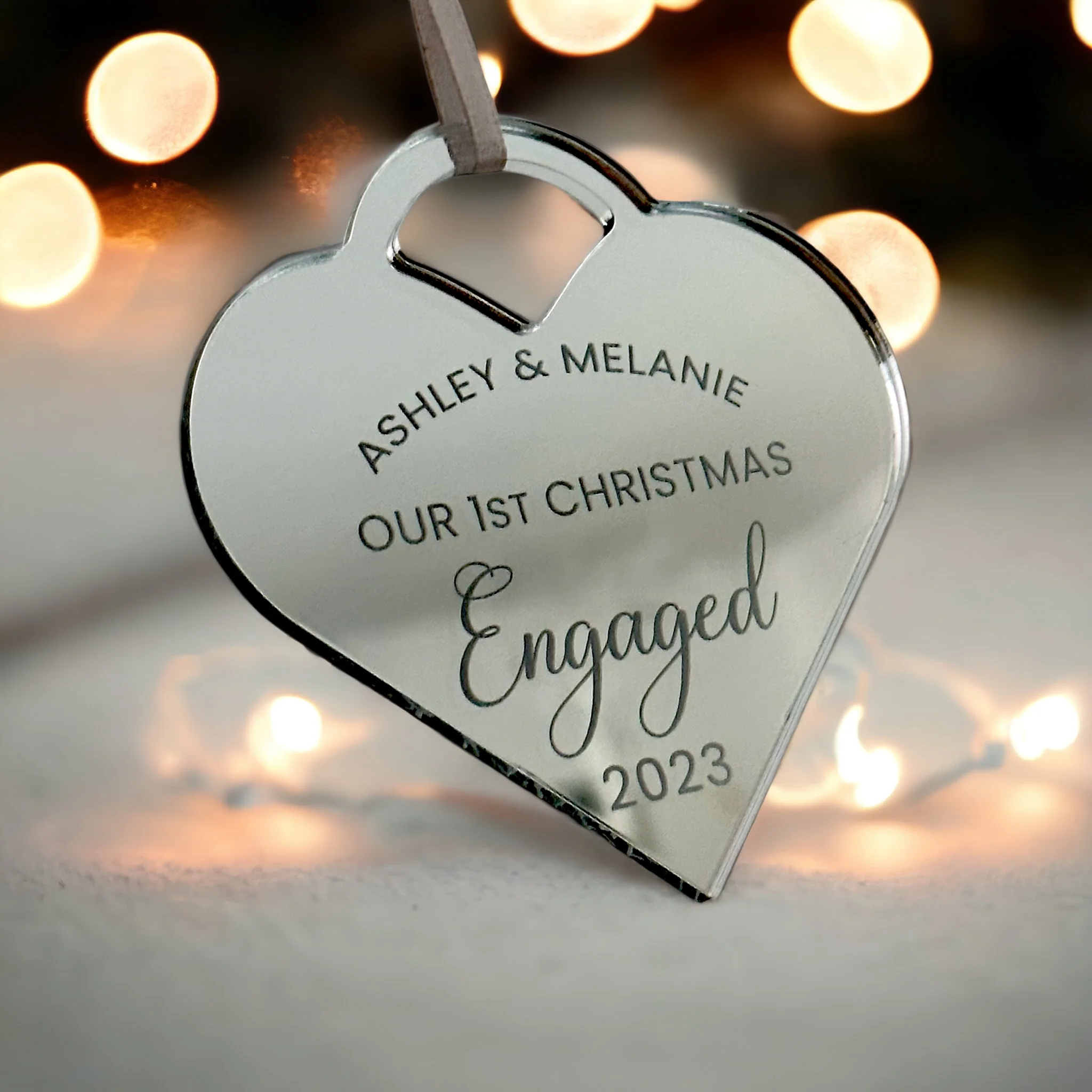 Our 1st Christmas Engaged Couples Bauble - Image 2