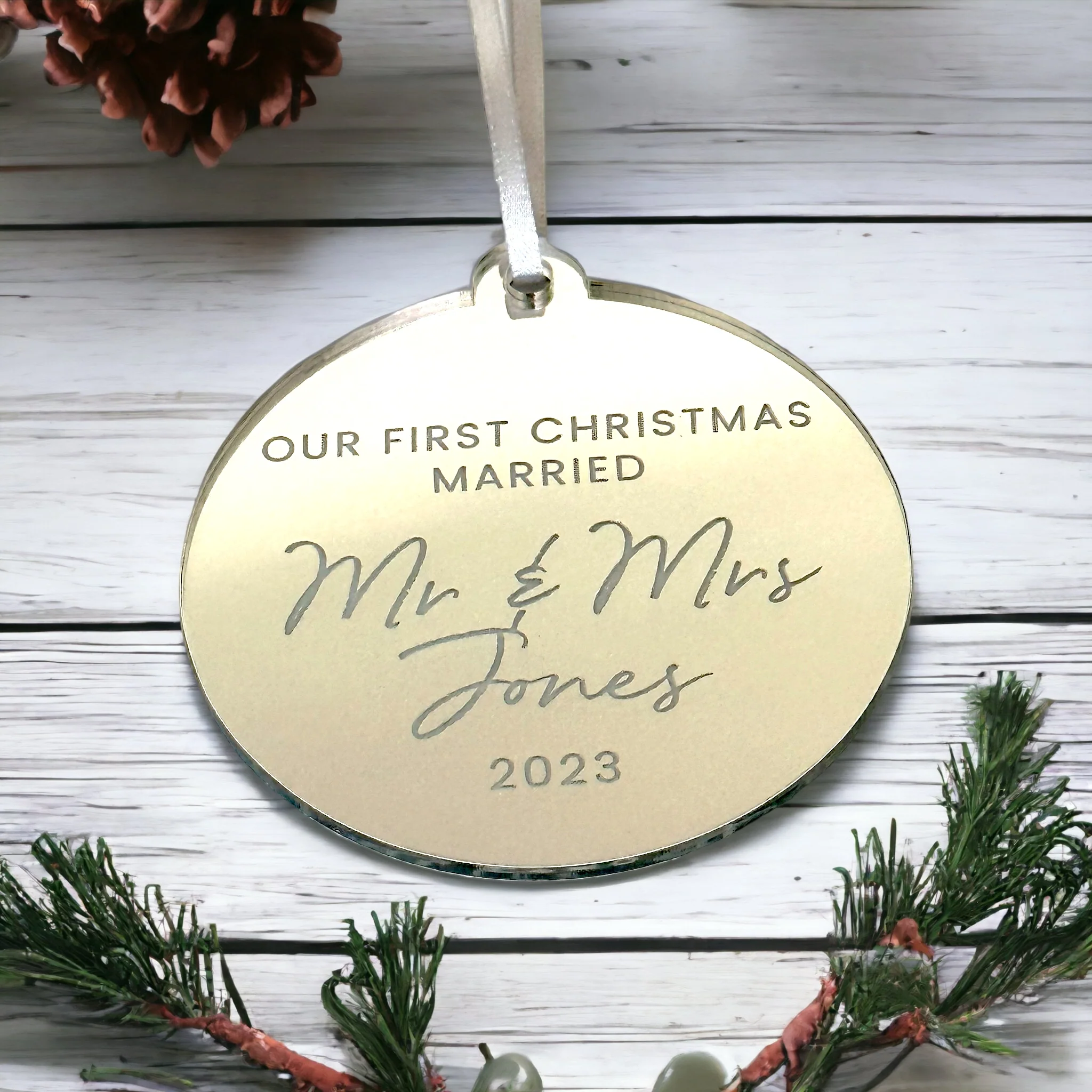 Our First Christmas Married Bauble - Image 2