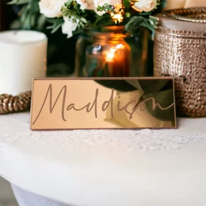 Wedding Rectangle Mirror Place Name