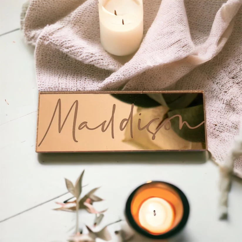 Wedding Rectangle Mirror Place Name - Image 2