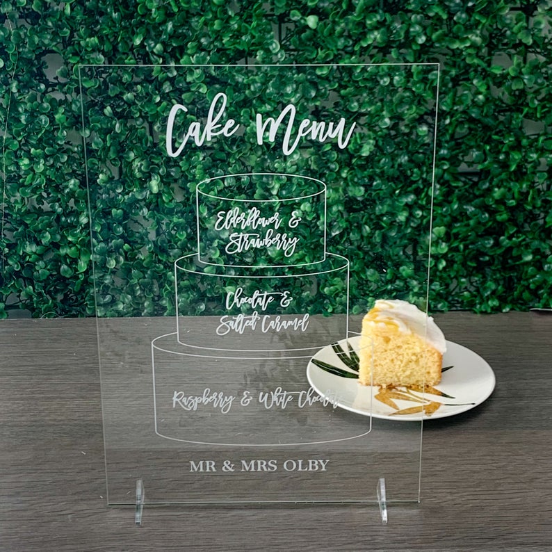 Personalized Wedding Cake Menu - Image 4