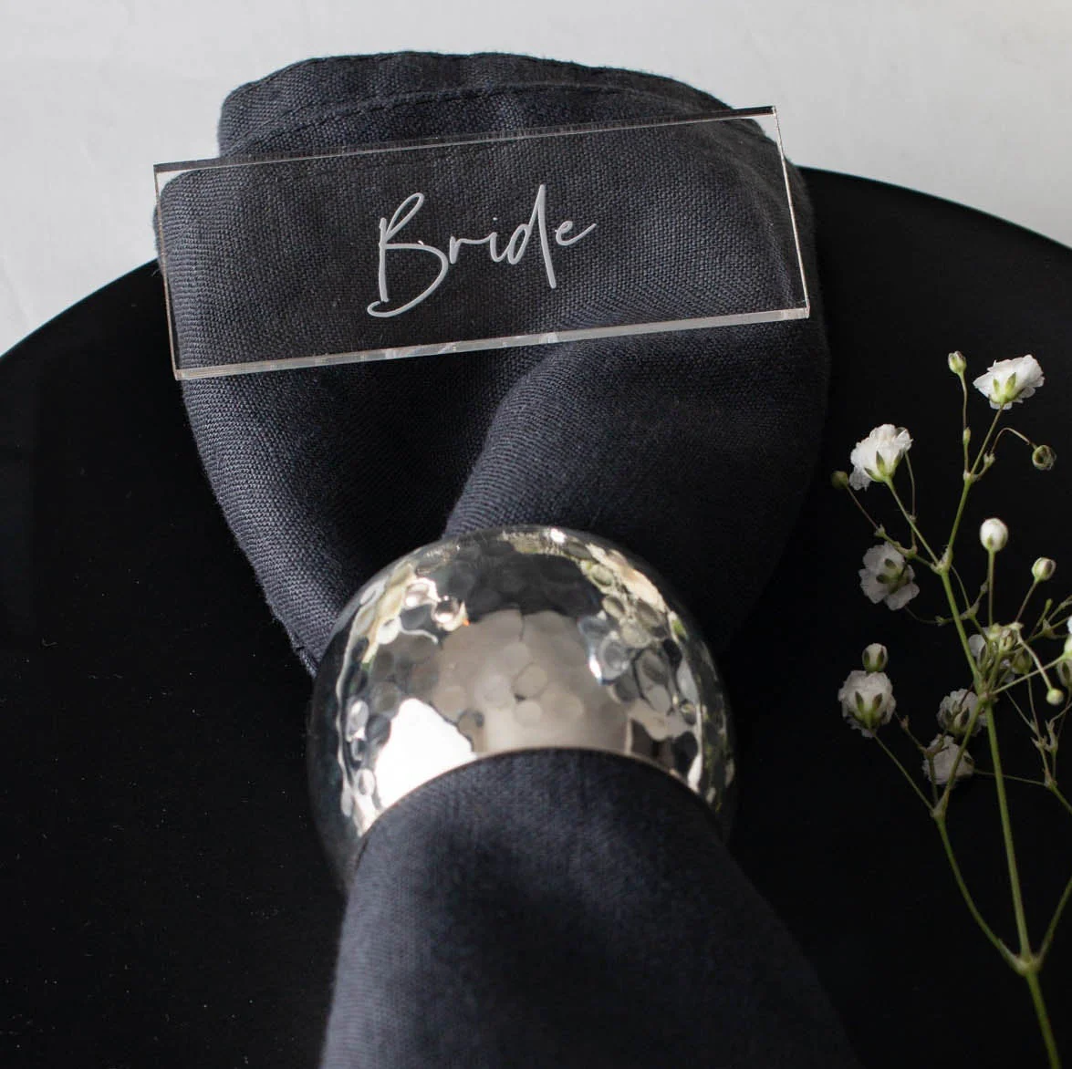 Minimalist Wedding Acrylic Place Card - Image 3