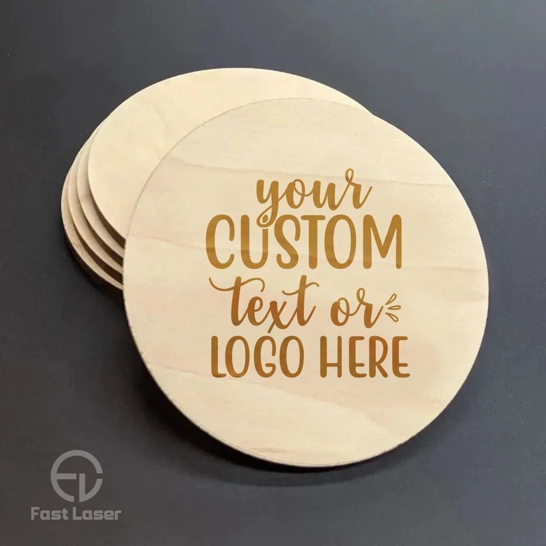 LOGO CIRCLE WOOD COASTERS