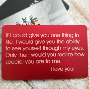 PERSONALIZED WALLET CARD - HOW SPECIAL YOU ARE