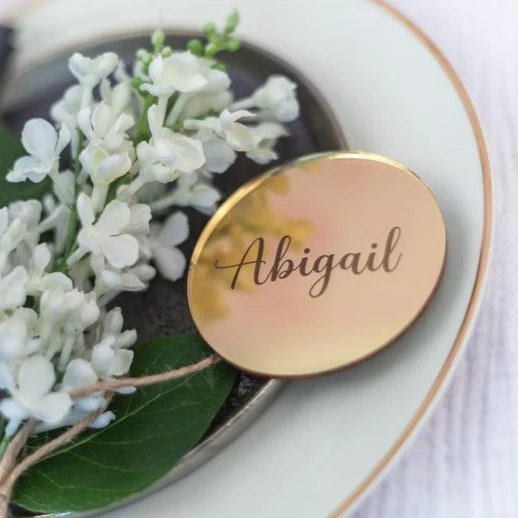 Gold Mirror Coaster Place Name - Image 3